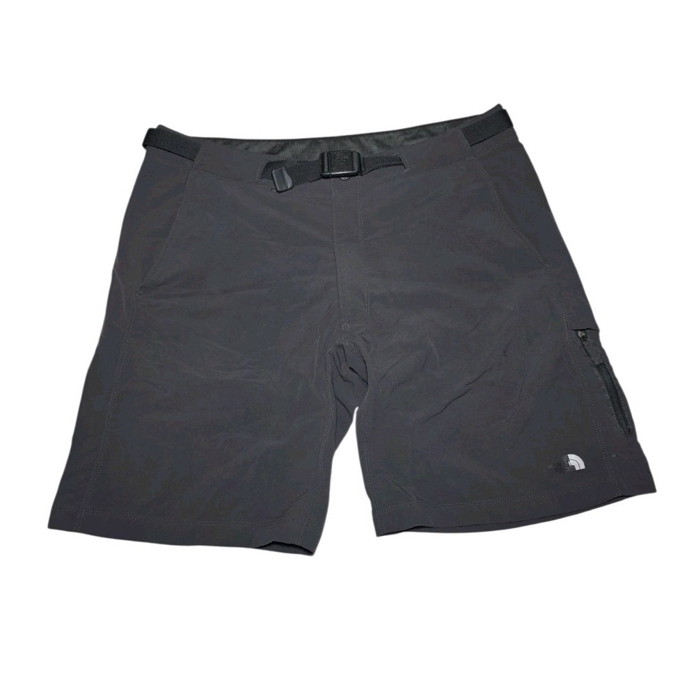 The North Face Mens 38 Black Hiking Shorts Belted Zip Pocket Outdoor Trail A11